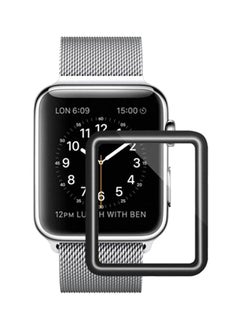 Anti Fingerprint Tempered Glass Screen Protector For Apple Watch Series 1/2/3 42mm Black/Clear