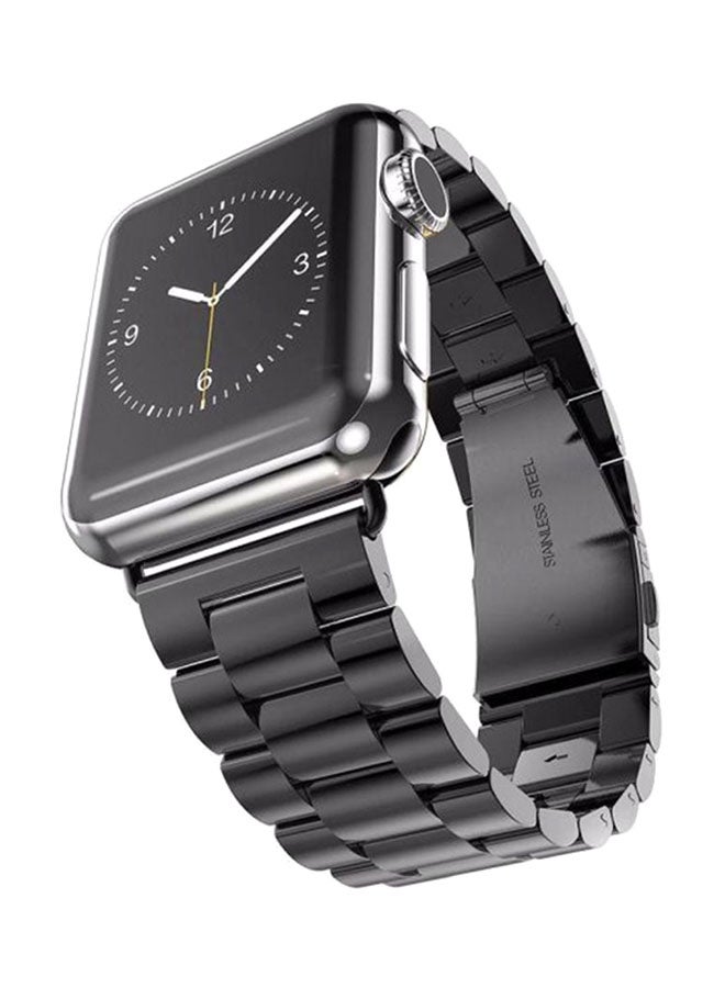 Stainless Steel Watch Band For Iwatch Black - Image 1