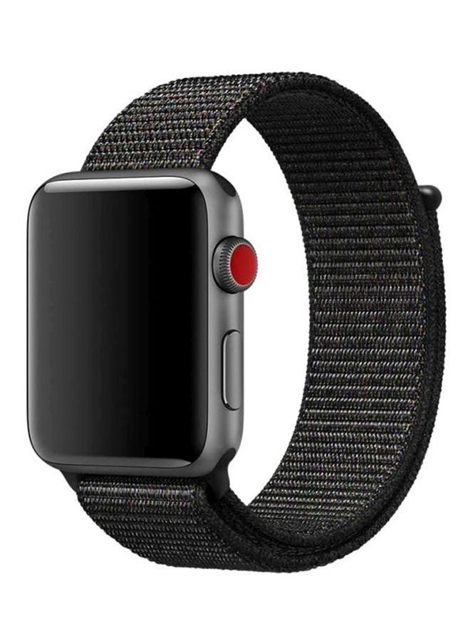 Generic - Replacement Sport Loop Strap For Apple iWatch Series 3/2/1 Black - Image 1
