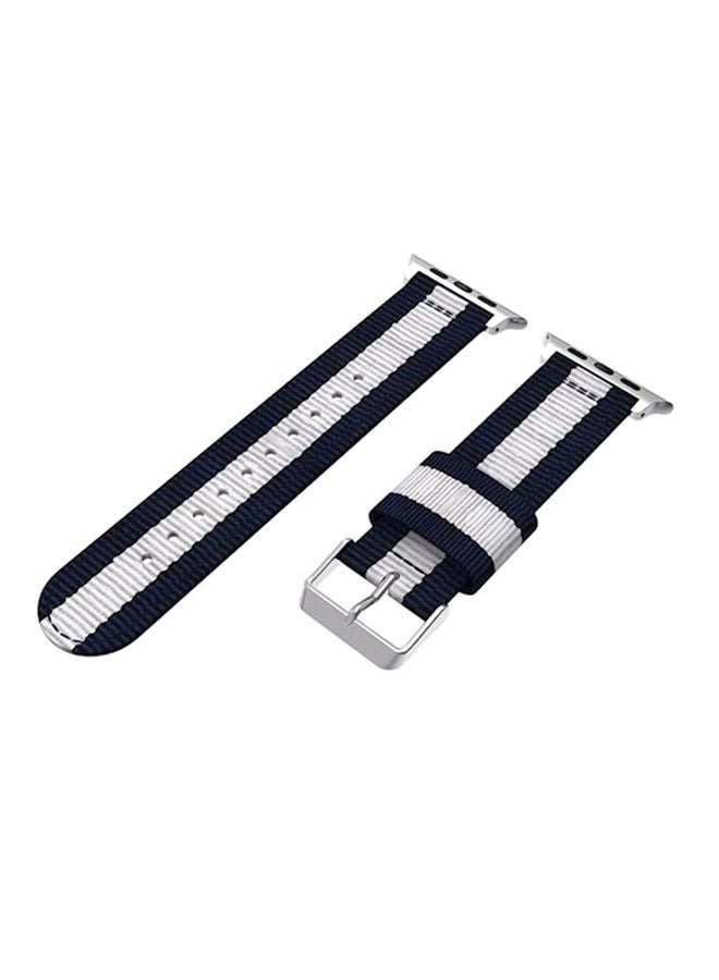 Replacement Strap For Apple Watch  Series 3/2/1 Black/Silver - Image 1