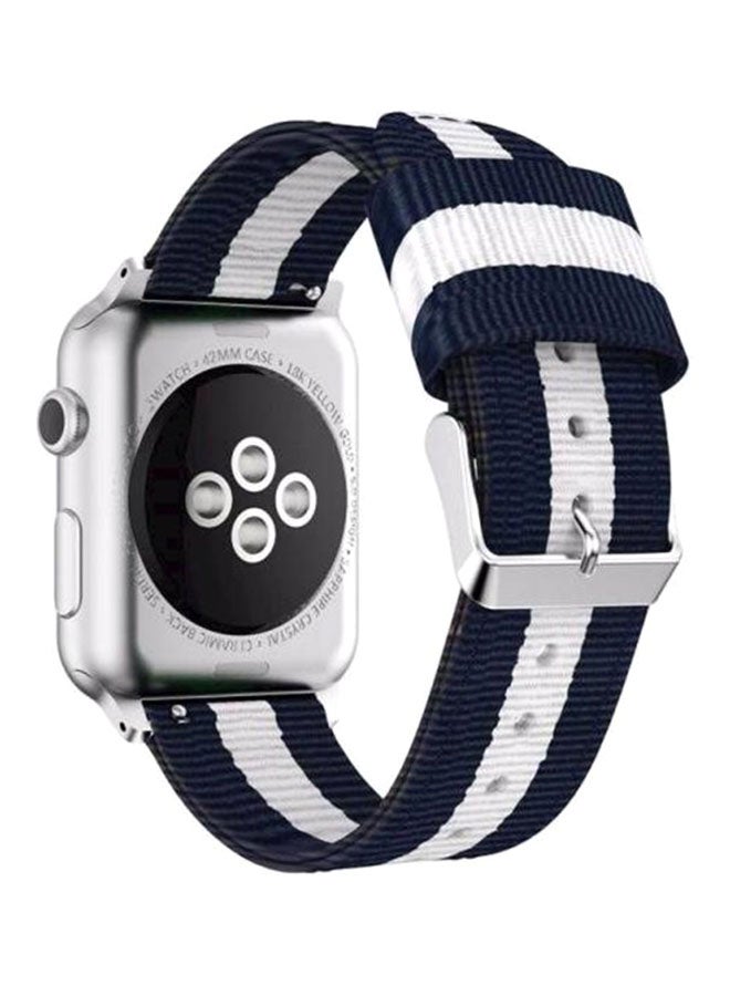 Replacement Strap For Apple Watch  Series 3/2/1 Black/Silver - Image 3
