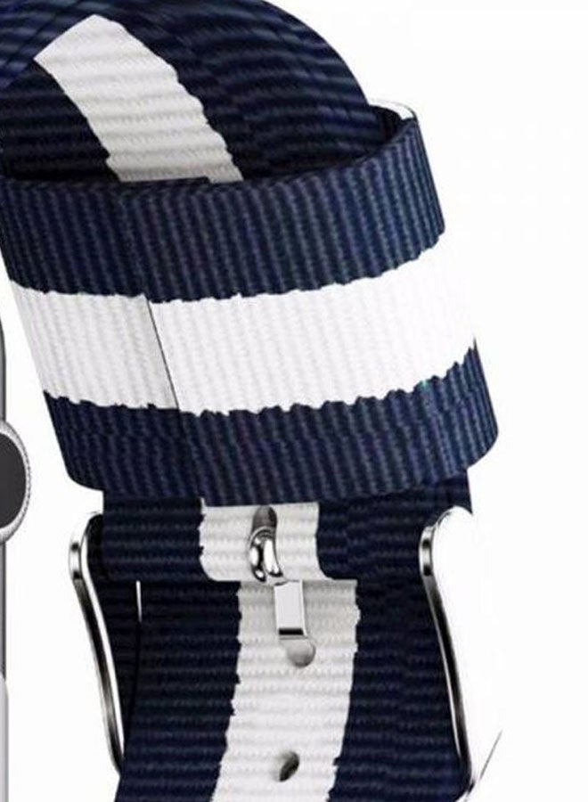 Replacement Strap For Apple Watch  Series 3/2/1 Black/Silver - Image 4