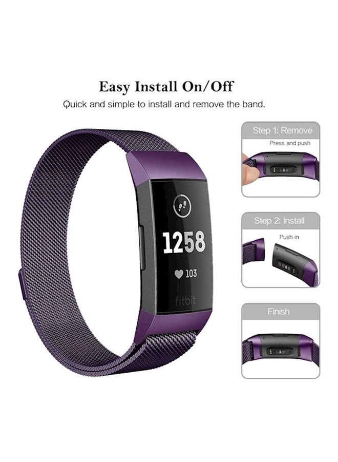 Replacement Band For Fitbit Charge 3 Purple  - Image 2