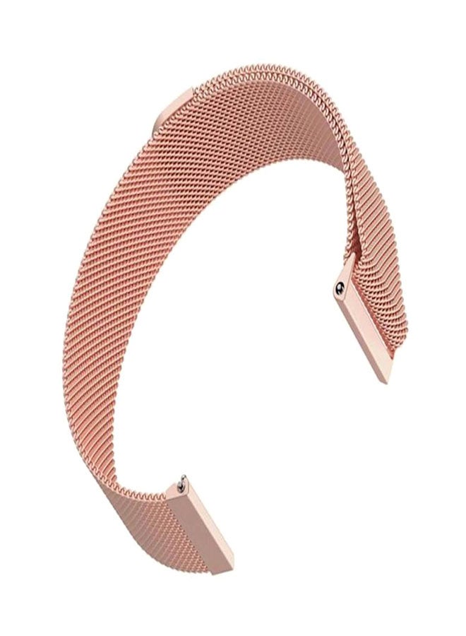 سوار ذكي ممتاز وقوي من الستانلس ستيل ومزود بقفل مغناطيسي وبمقاس صغير لساعة فيت بيت - لون ذهبي وردي