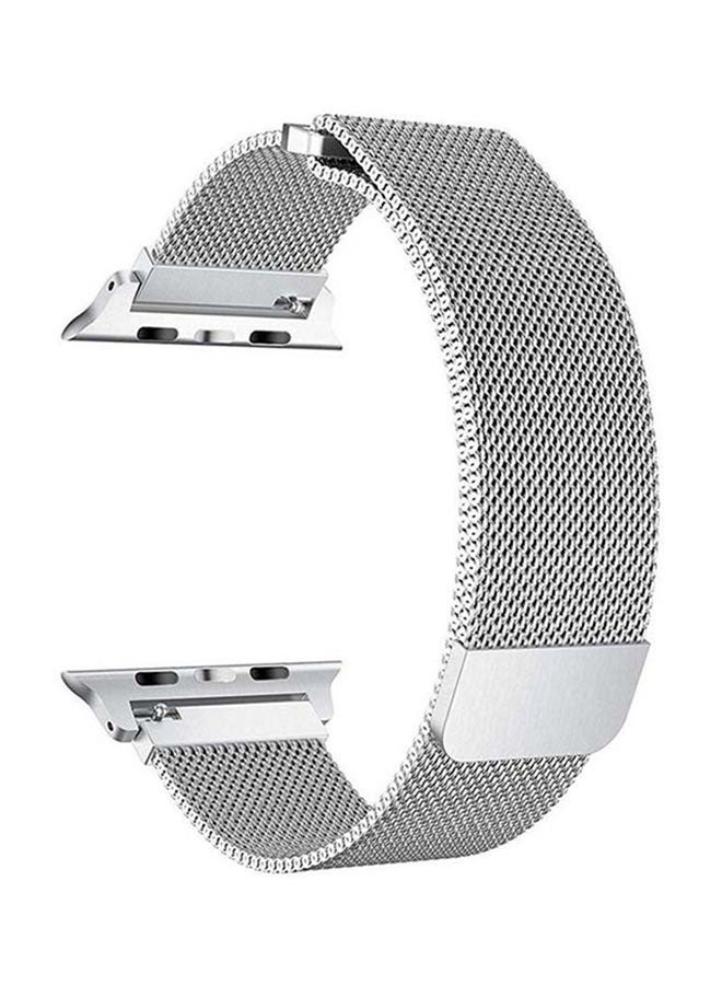Generic - Stainless Steel Replacement Band For Apple iWatch Series 1, 2, 3 And 4 White - Image 1