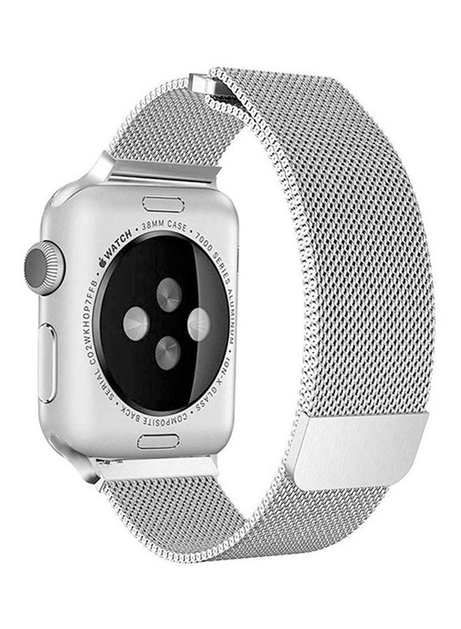 Generic - Stainless Steel Replacement Band For Apple iWatch Series 1, 2, 3 And 4 White - Image 1