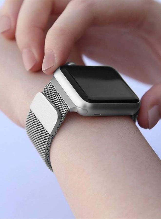 Generic - Stainless Steel Replacement Band For Apple iWatch Series 1, 2, 3 And 4 White - Image 1