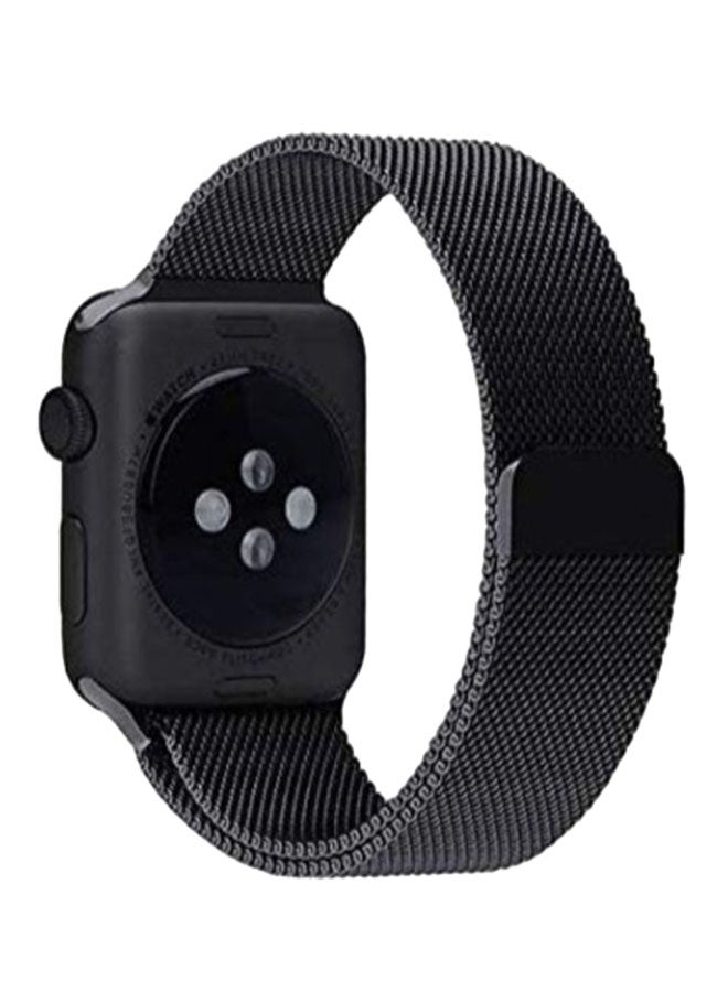 Generic - Stainless Steel Milanese Loop Band For Apple iWatch series 3/2/1 Black - Image 1
