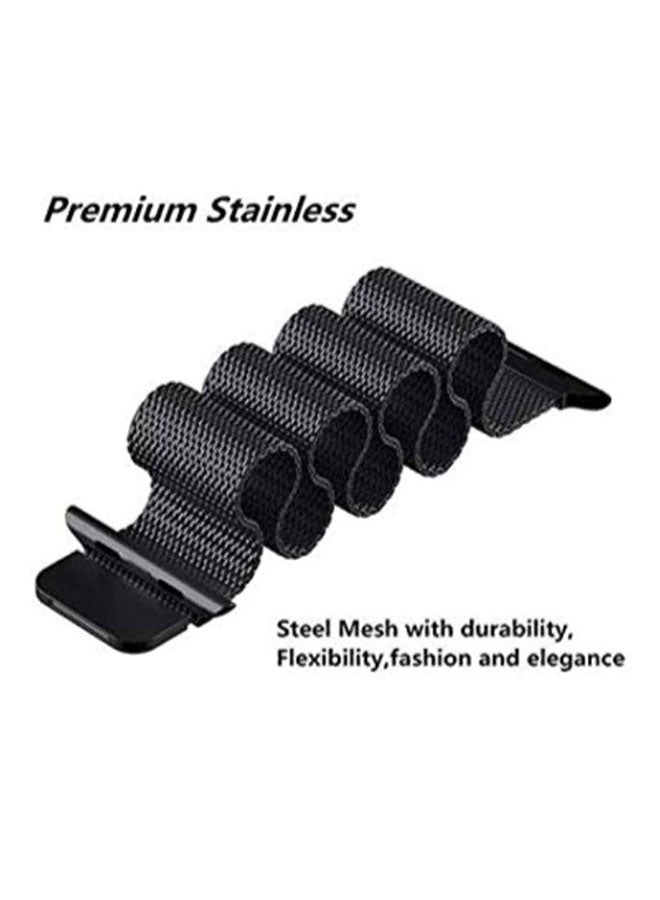 Generic - Stainless Steel Milanese Loop Band For Apple iWatch series 3/2/1 Black - Image 1