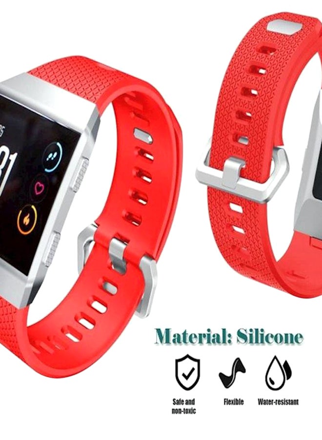 Generic - Fitbit Ionic Large Size Replacement Silicone Smart Watch Band Strap Bracelet Red - Image 1
