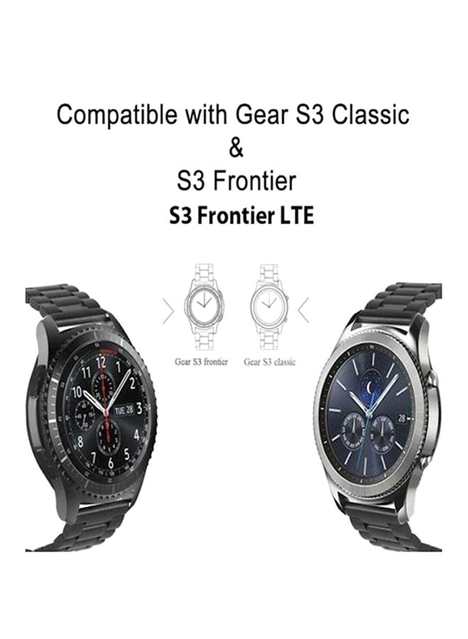 سوار من الستانلس ستيل للساعة الذكية سامسونج جير S3 كلاسيك/ S3 فرونتير - Image 3