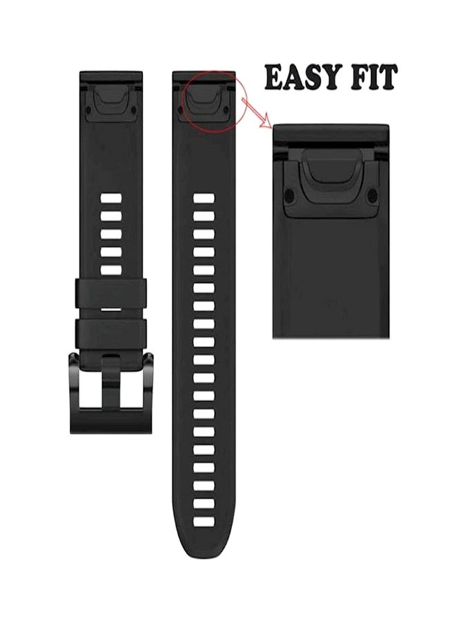 Garmin Descent Mk1 Premium Silicone Smart Watch Band Wrist Strap Black - Image 2