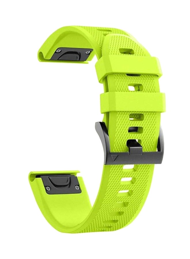 Garmin Fenix 5X , Fenix 5X Sapphire Premium Silicone Smart Watch Band Wrist Strap Green