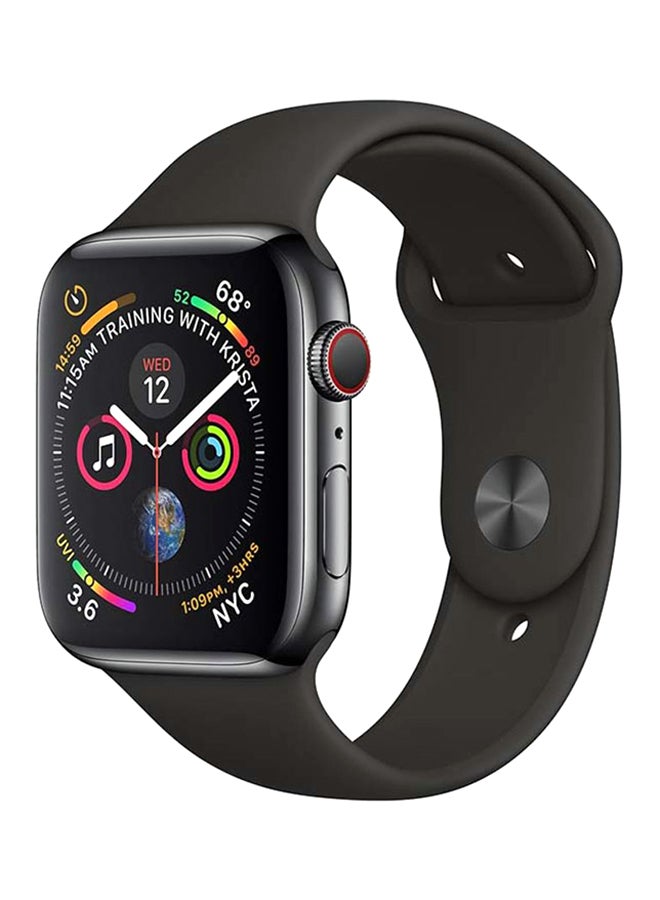 Silicone Replacement Band For Apple iWatch Series 1, 2, 3 And 4 Black - Image 1