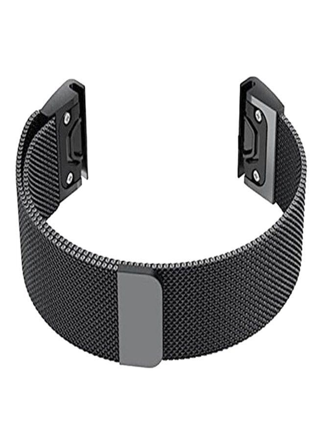 Garmin Tactix Charlie Premium Strong Magnetic Lock Stainless Steel Smart Watch Band Strap Black - Image 1
