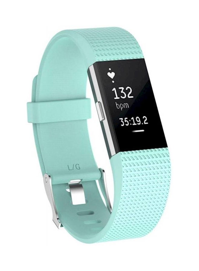 Fitbit Charge 2 Sport Silicone Strap Smart Watch Band Teal  - Image 3