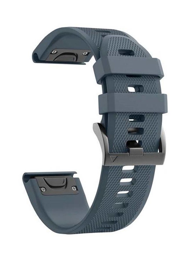 Garmin Fenix 5X Plus, Fenix 5X Plus Sapphire Premium Silicone Smart Watch Band Wrist Strap Slate