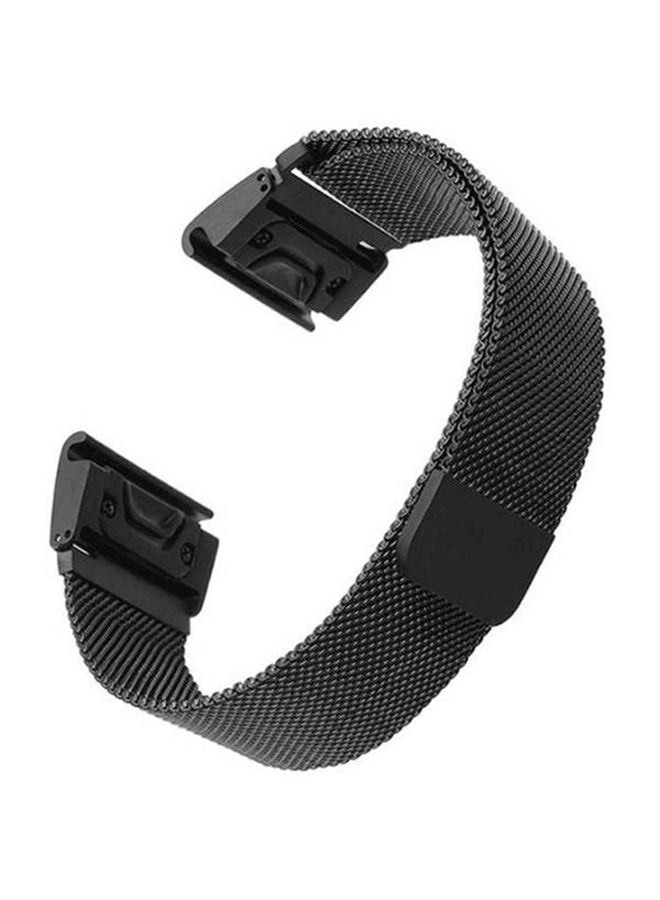 Garmin Fenix 5X Premium Strong Magnetic Lock Stainless Steel Smart Watch Band Strap Black - Image 1