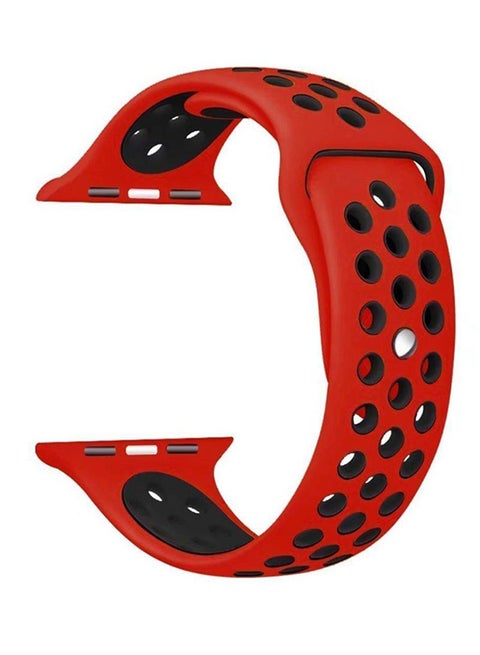 Replacement Band For Apple Watch Series 3/2/1 Red/Black