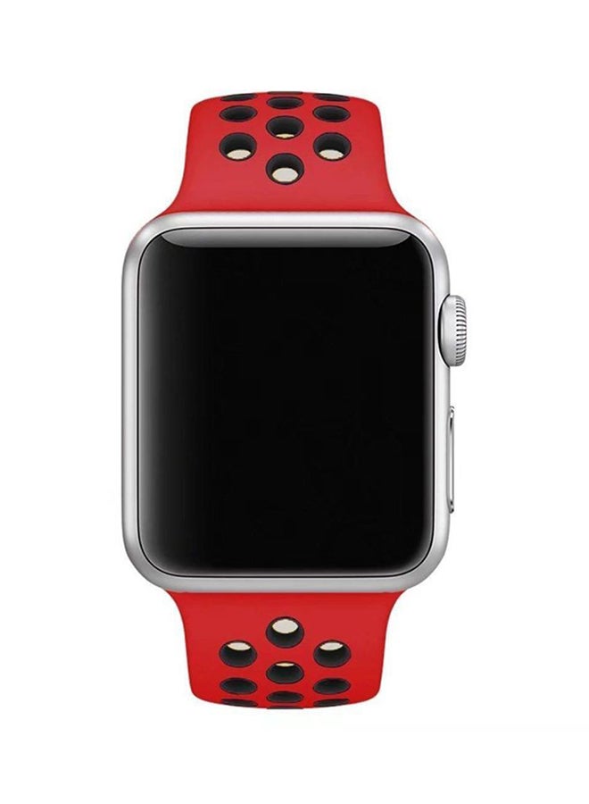 Generic - Replacement Band For Apple Watch Series 3/2/1 Red/Black - Image 1