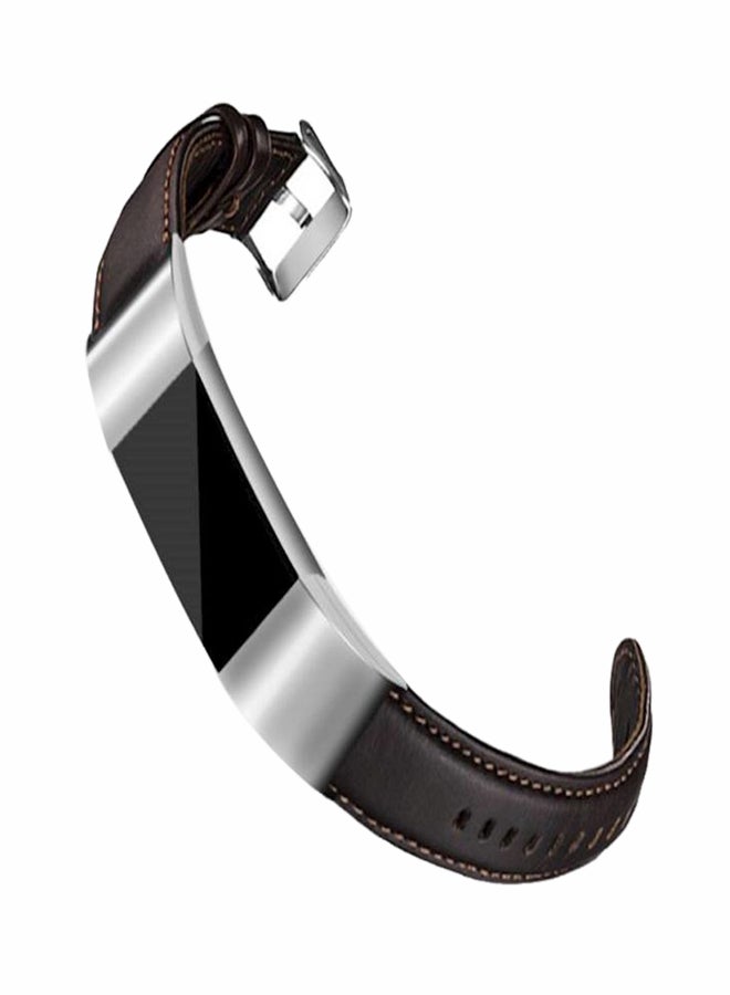 Fitbit Charge2 Watch Band Smart Bracelet Leather Wristband Crazy Horse Leather Strap Brown  - Image 2