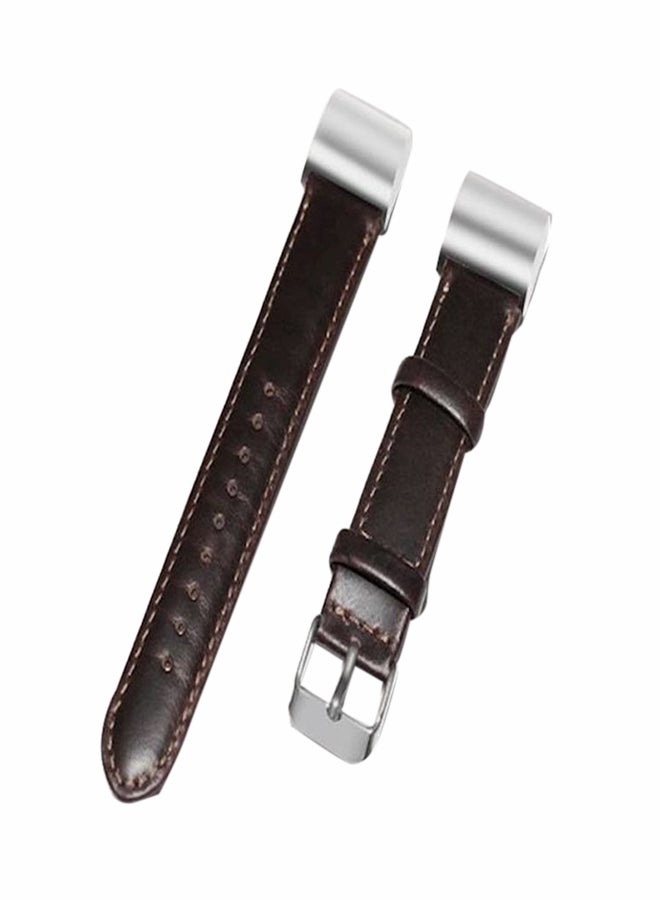 Fitbit Charge2 Watch Band Smart Bracelet Leather Wristband Crazy Horse Leather Strap Brown  - Image 3