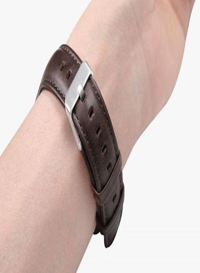 Fitbit Charge2 Watch Band Smart Bracelet Leather Wristband Crazy Horse Leather Strap Brown  - Image 4