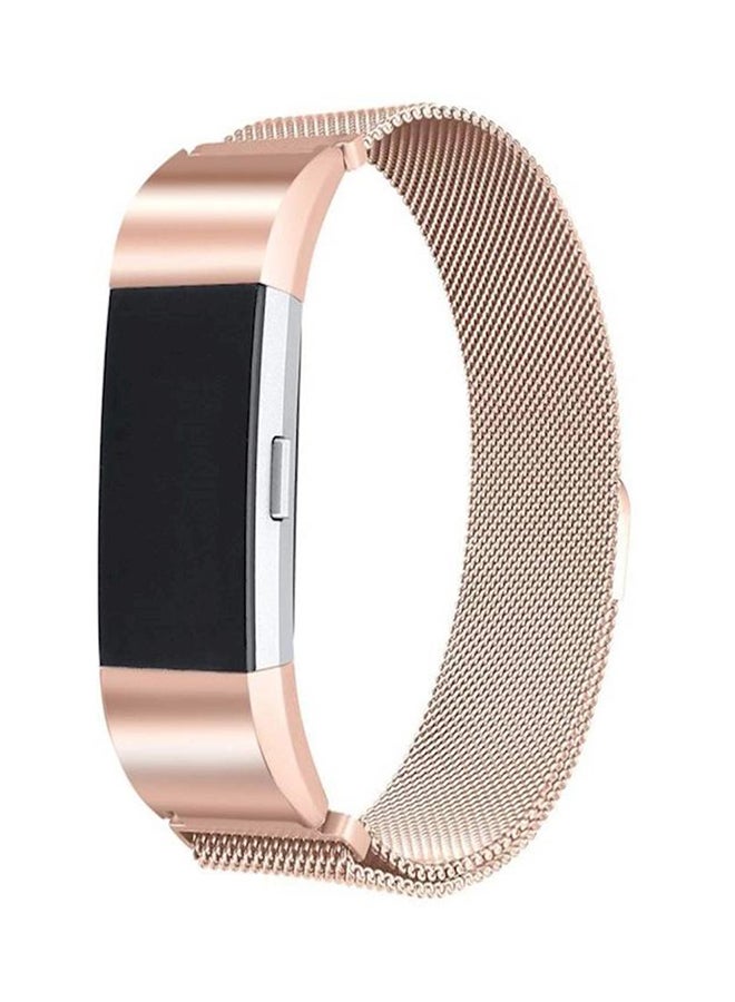 Fitbit Charge 2 Premium Strong Magnetic Lock Stainless Steel Smart Watch Band Strap Rose Gold - Image 3