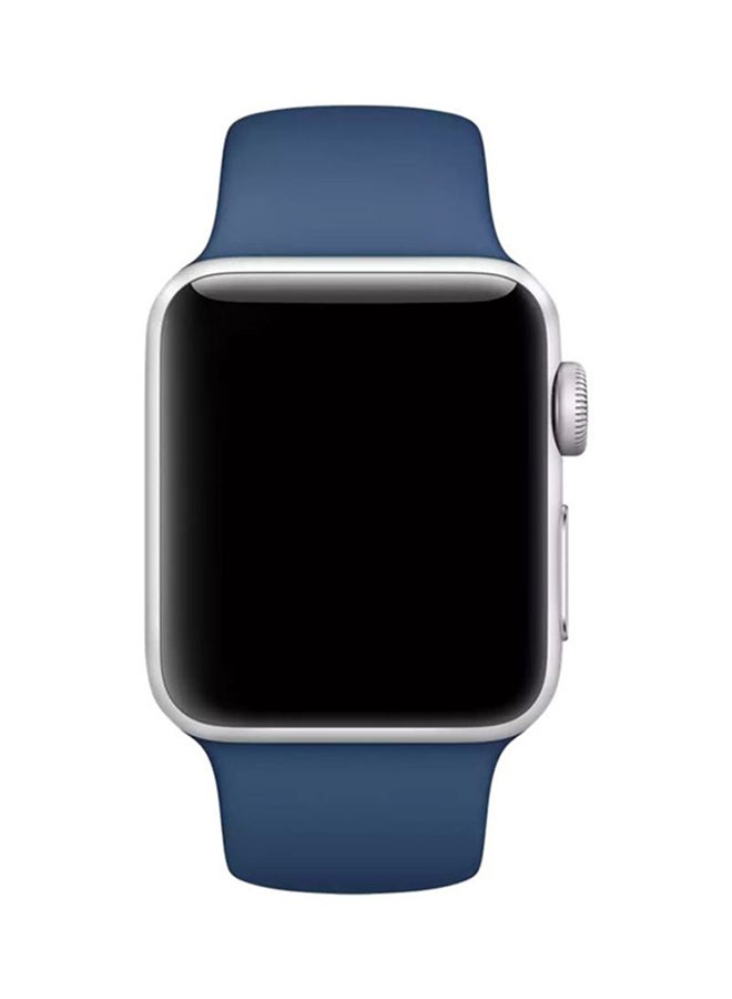 Generic - Silicone Replacement Band For Apple Watch Series 1/ 2/ 4 42mm Blue - Image 1