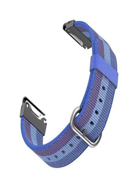 Garmin Fenix 5 Plus, Fenix 5 Plus Sapphire Woven Nylon Soft Smart Watch Band Strap Blue