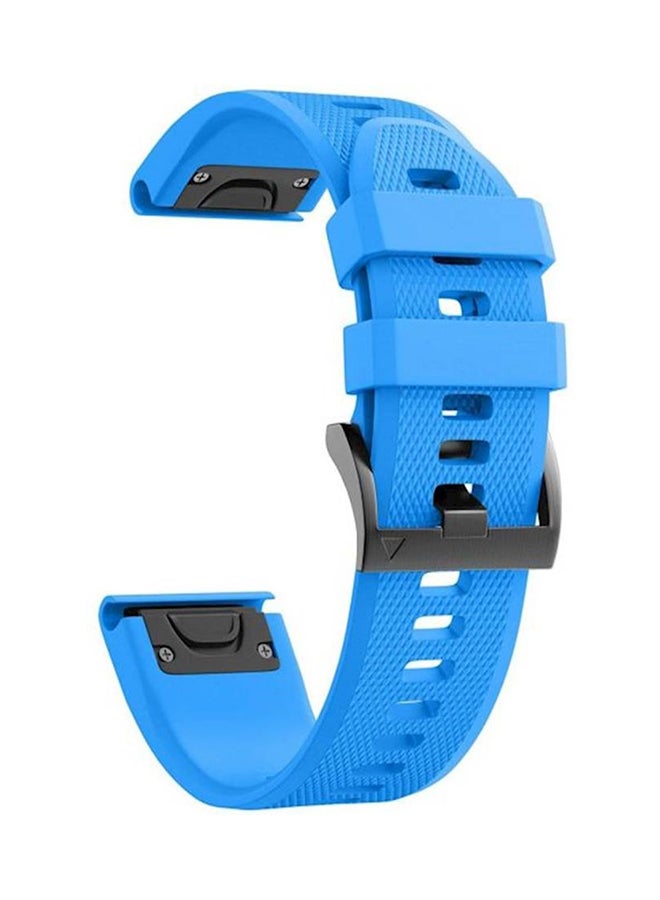 Garmin Fenix 5X Plus, Fenix 5X Plus Sapphire Premium Silicone Smart Watch Band Wrist Strap Blue 