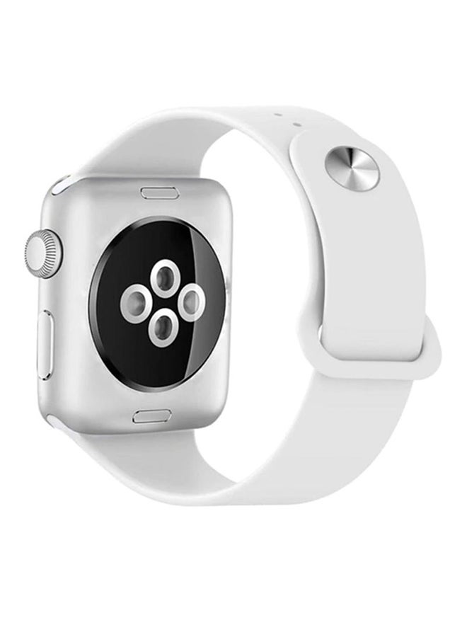 سوار بديل لساعة أبل ووتش سيريز 3/4/5 أبيض