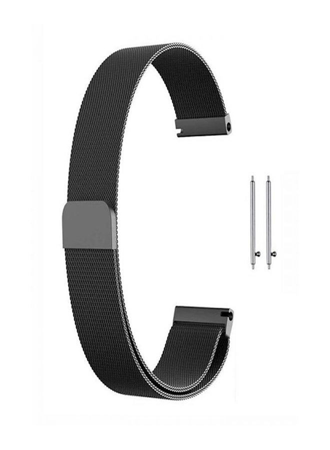 Samsung Galaxy Watch 46Mm Sm R800 Premium Strong Magnetic Lock Stainless Steel Smart Watch Band Strap Black - Image 2