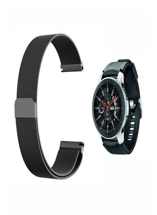 Samsung Galaxy Watch 46Mm Sm R800 Premium Strong Magnetic Lock Stainless Steel Smart Watch Band Strap Black - Image 3