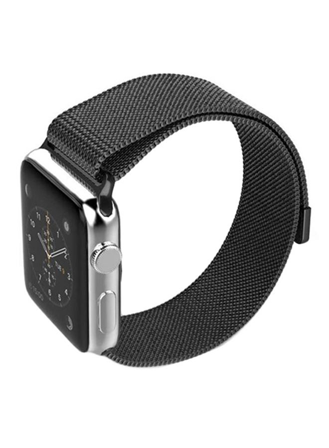 Generic - Stainless Steel Milanese Loop Strap For Apple Watch Black - Image 1