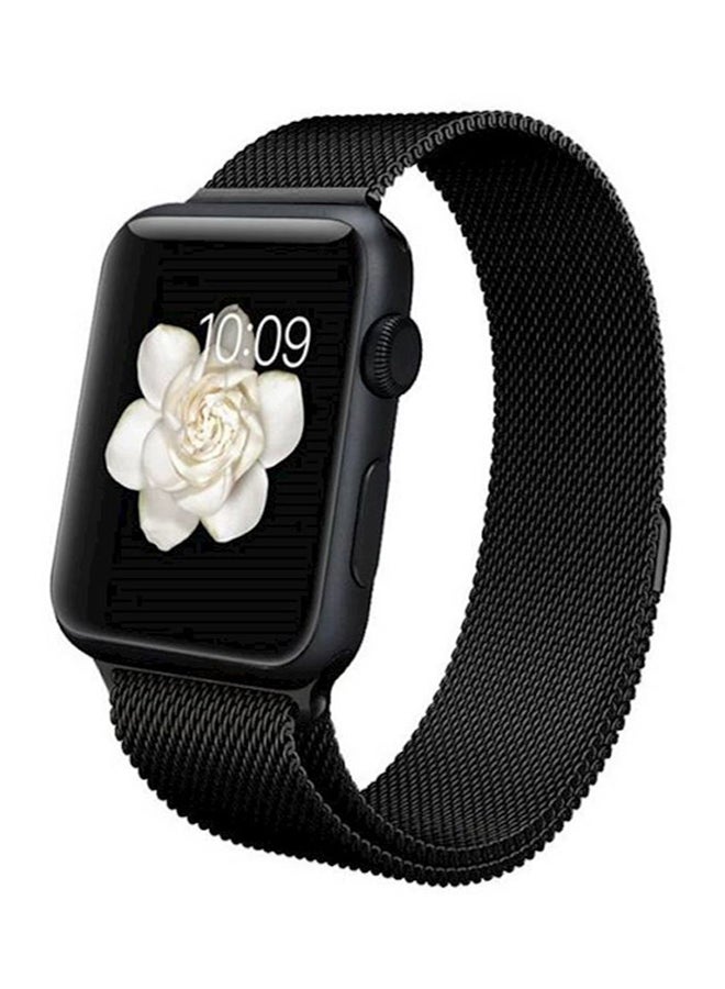 Generic - Stainless Steel Milanese Loop Strap For Apple Watch Black - Image 1