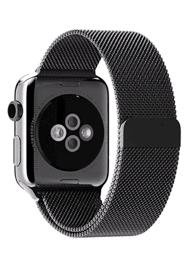 Generic - Stainless Steel Milanese Loop Strap For Apple Watch Black - Image 1