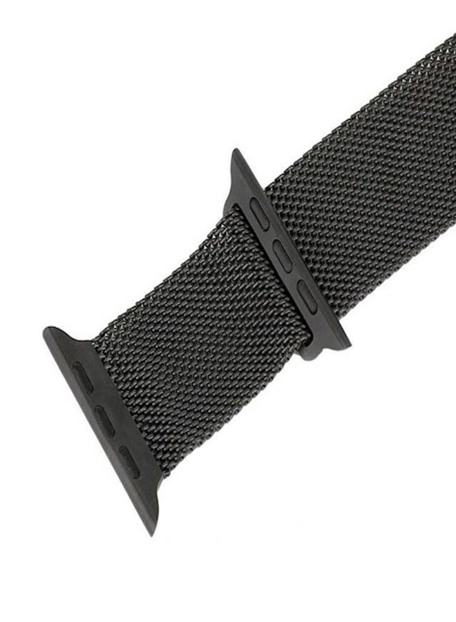 Generic - Stainless Steel Milanese Loop Strap For Apple Watch Black - Image 1
