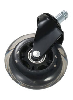 Generic 5-Piece Universal Swivel Caster Wheel Set Black 11x22mm  - Image 2