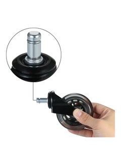 Generic 5-Piece Universal Swivel Caster Wheel Set Black 11x22mm  - Image 5
