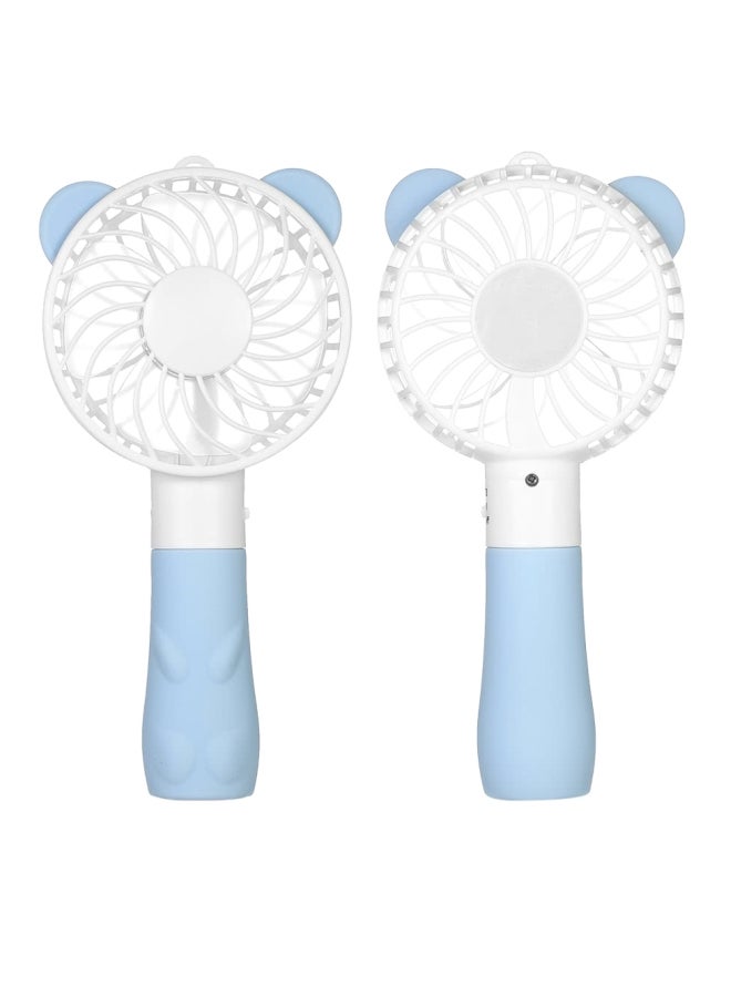 USB Rechargeable Fan H18726BL Blue/White - Image 4