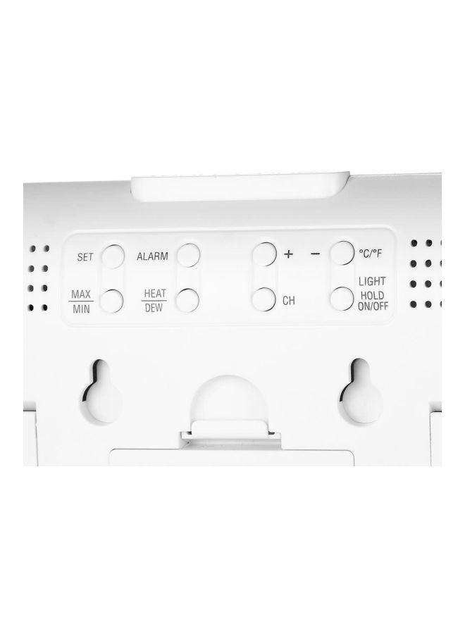 Generic - Multifunctional Digital Weather Forecast Clock White 21cm - Image 1