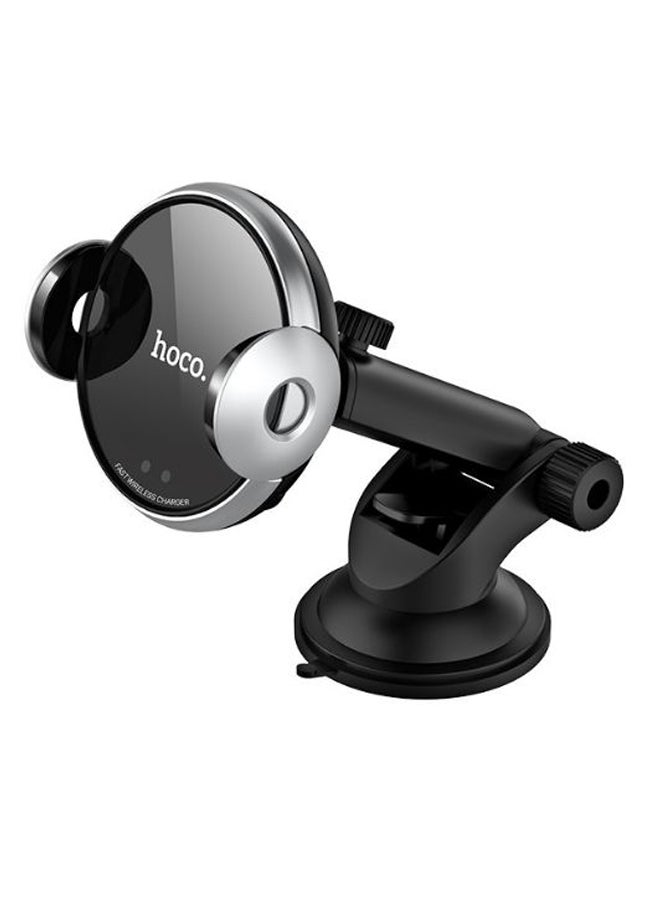 Hoco Car Wireless Phone Charger Black/Silver - Image 1