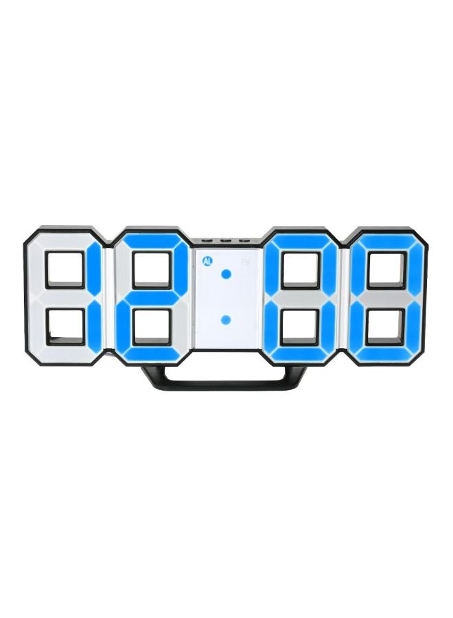 Multifunctional Digital Alarm Clock Blue/Black/White 8.35x1.4x3.3inch  - Image 1