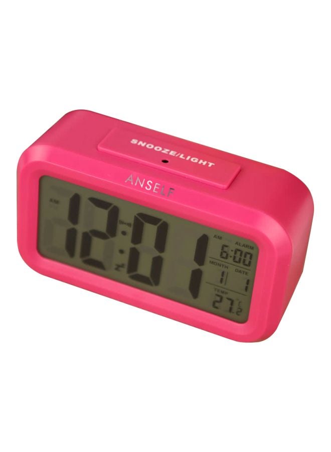 ANSELF LED Digital Alarm Clock Rose Red 13.5x7.8x4.5cm - Image 1