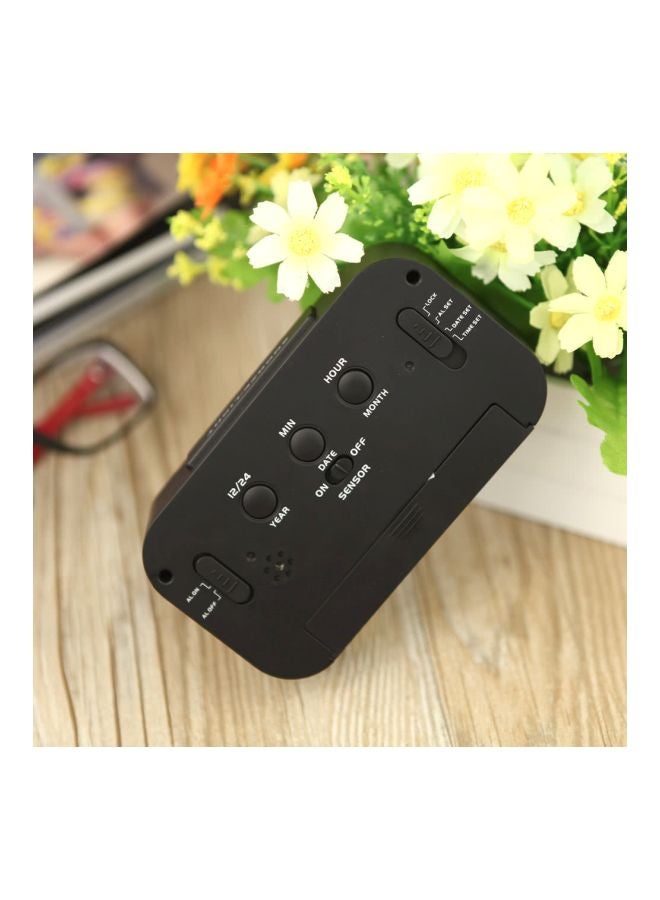 آنسيلف منبه رقمي بإضاءة LED أسود 13.5x7.8x4.5سم  - Image 2