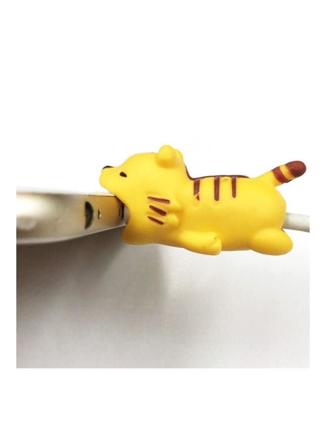 Tiger Shaped Cable Protector Yellow 12.3cm  - Image 2