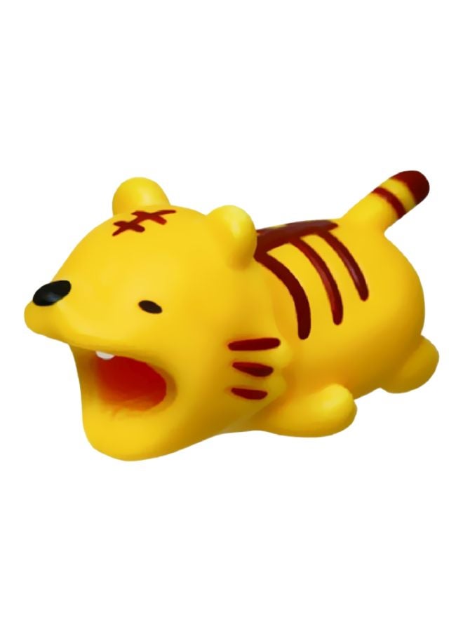 Tiger Shaped Cable Protector Yellow 12.3cm  - Image 1