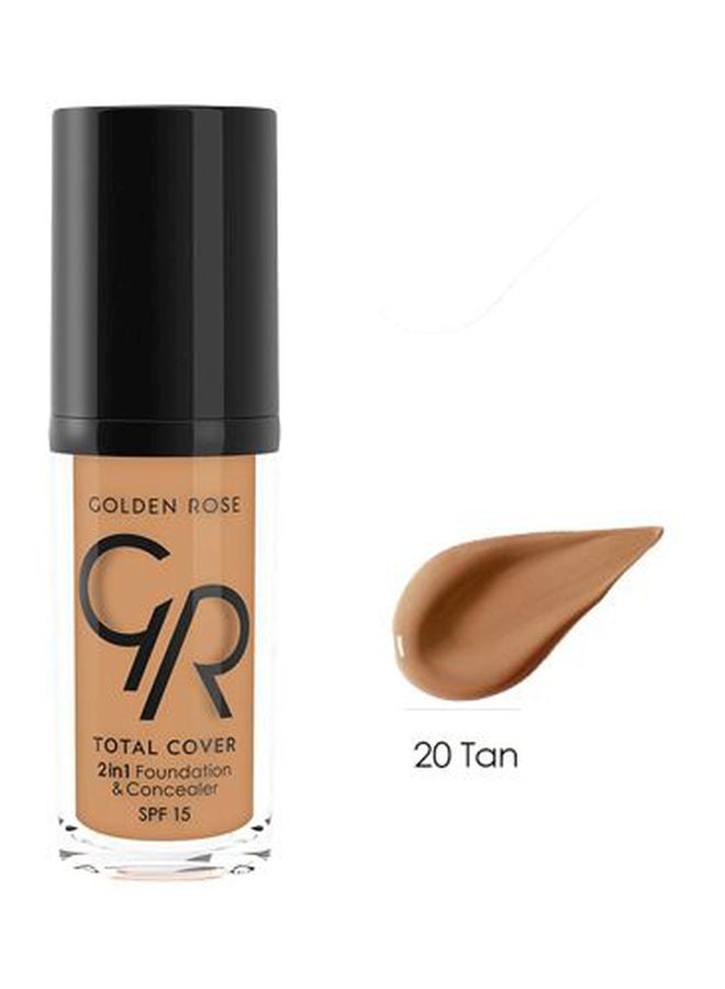 Total Cover 2-In-1 Foundation And Concealer SPF 15 20 Tan