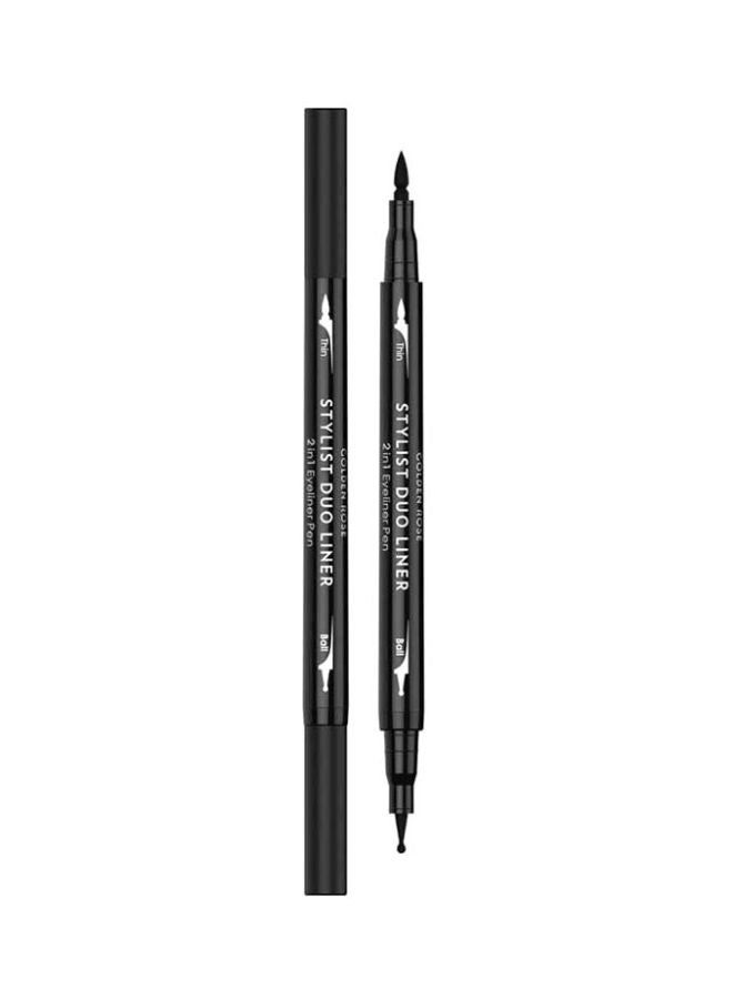 Golden Rose Stylist Duo Liner 2 in 1 Eyeliner Pen Black - Image 1
